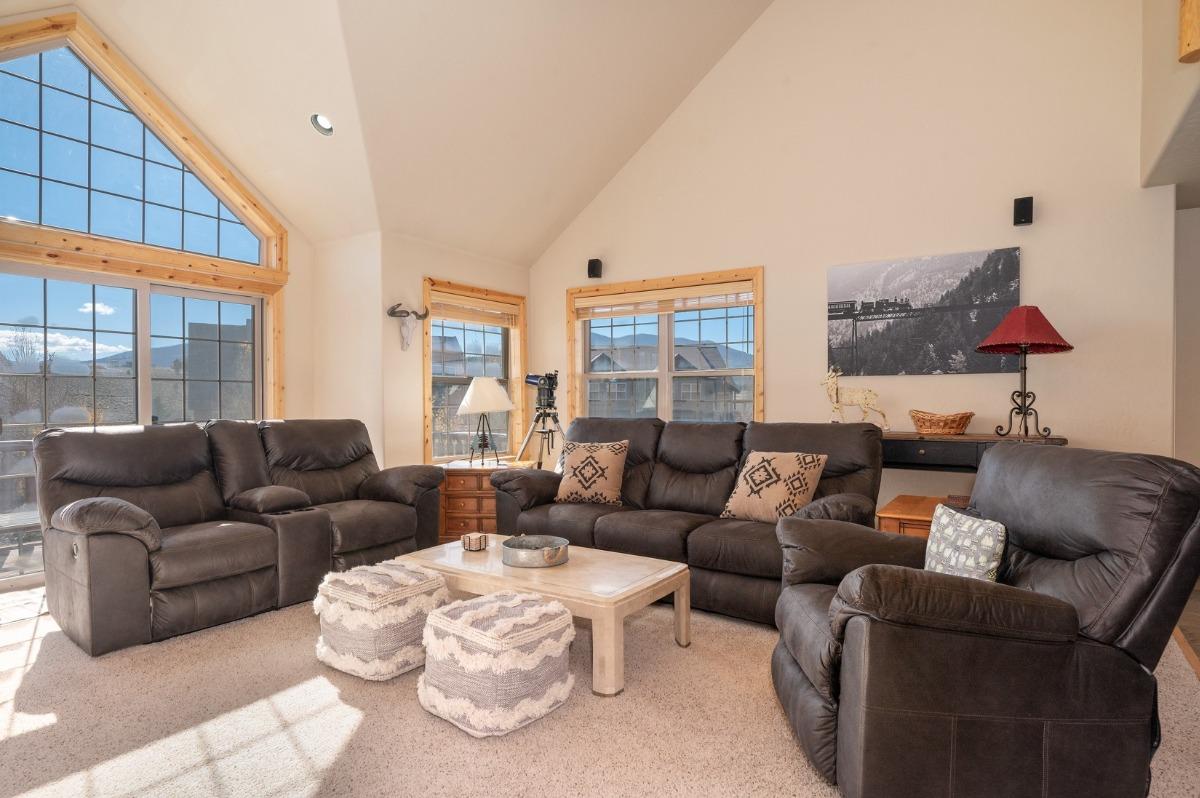 Fallen Rock living room fireplace and TV